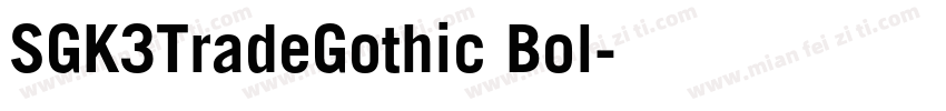 SGK3TradeGothic Bol字体转换
